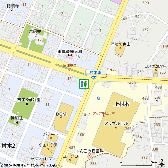 魚津支店付近の地図